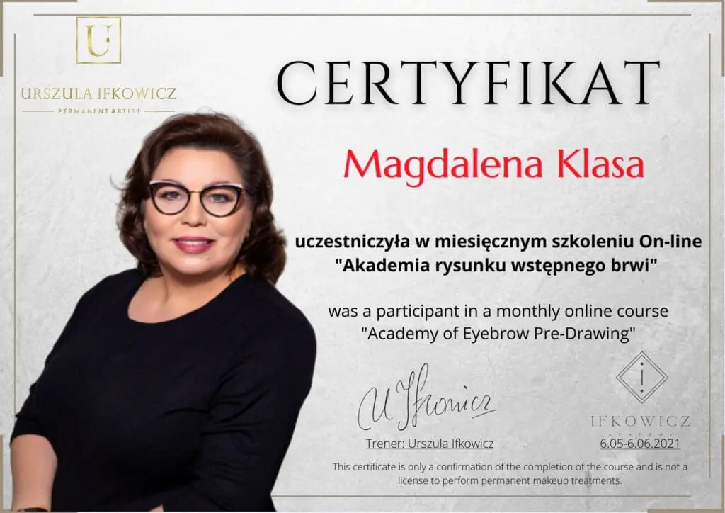 certifikat academy of eyebrow pre-drawing