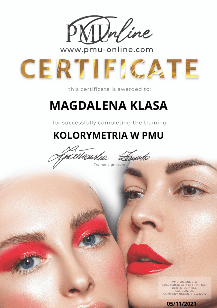 certificate farvetilpasning