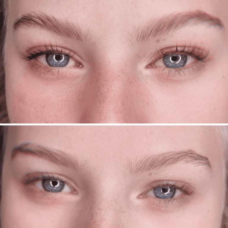 Eksempel på lash lift